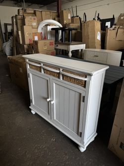 Highland Dunes Monaco Entry Cabinet with Baskets
