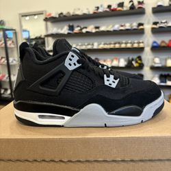 Jordan 4 Black Canvas Size 6Y (7.5W) Brand New (No Box)