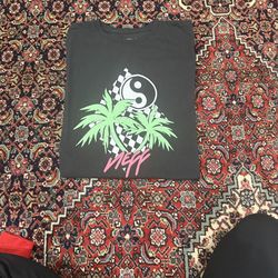 NEFF T-SHIRT MENS BLACK YIN YANG AND PALM TREE LOGO GRAPHIC TEE. XXL