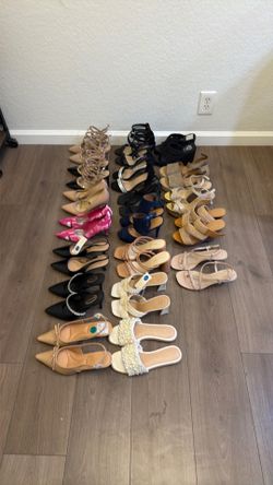 Women’s heels and wedges bundle  (19 pairs)