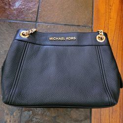 Michael Kors Chain Messenger Leather Handbag