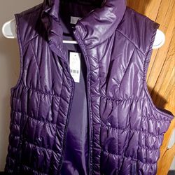 Purple Winter Puff Vest