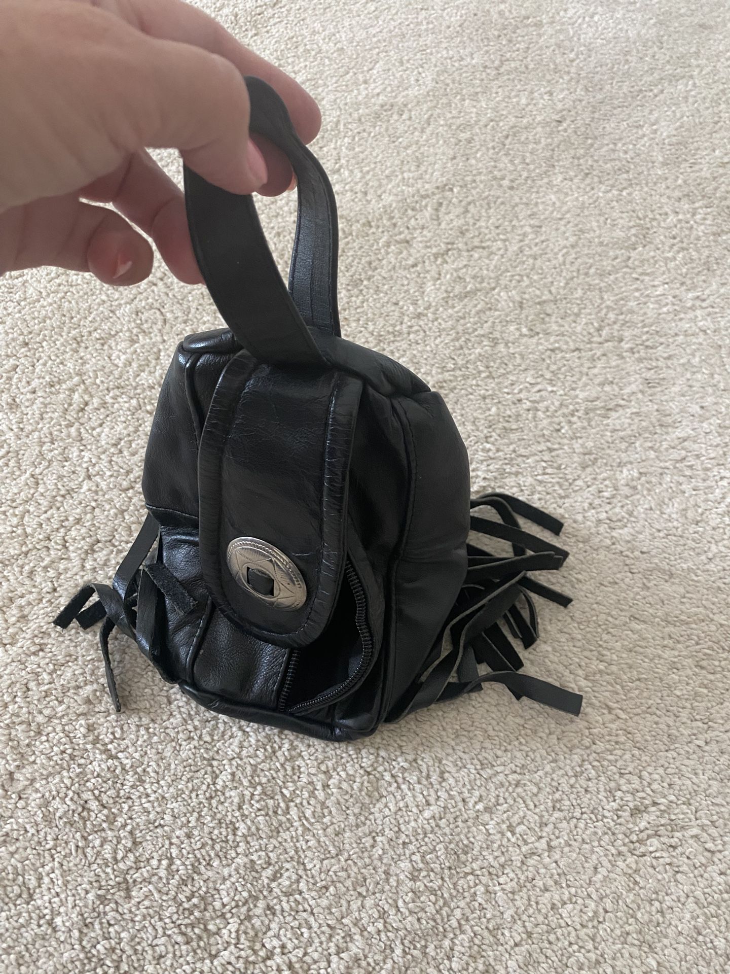 Small Leather Purse For Motorcycle Riding Gear