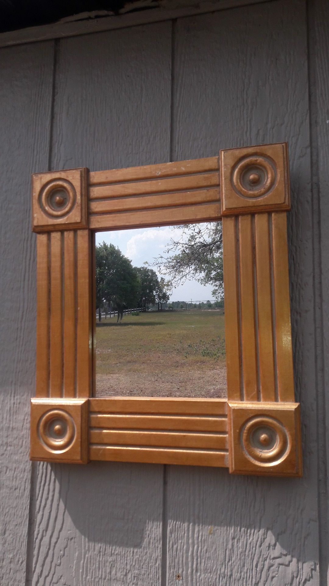 Gold antique mirror