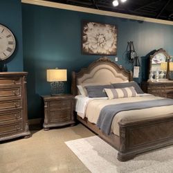 Charmond Brown Sleigh Bedroom Set (Queen and King Bed Frame
