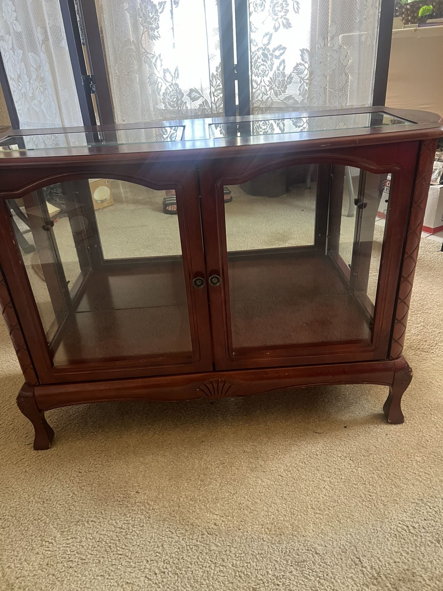 Wooden And Glass Display Case