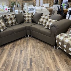 Sectional With Accent Chair