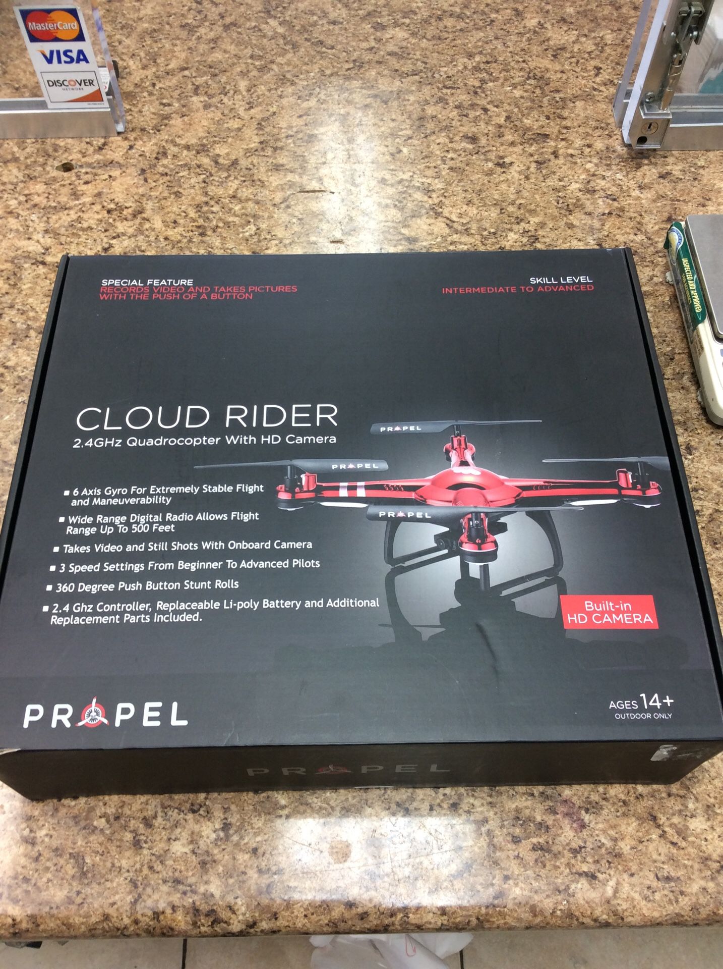 Propel cloud rider drone hd camera 500ft