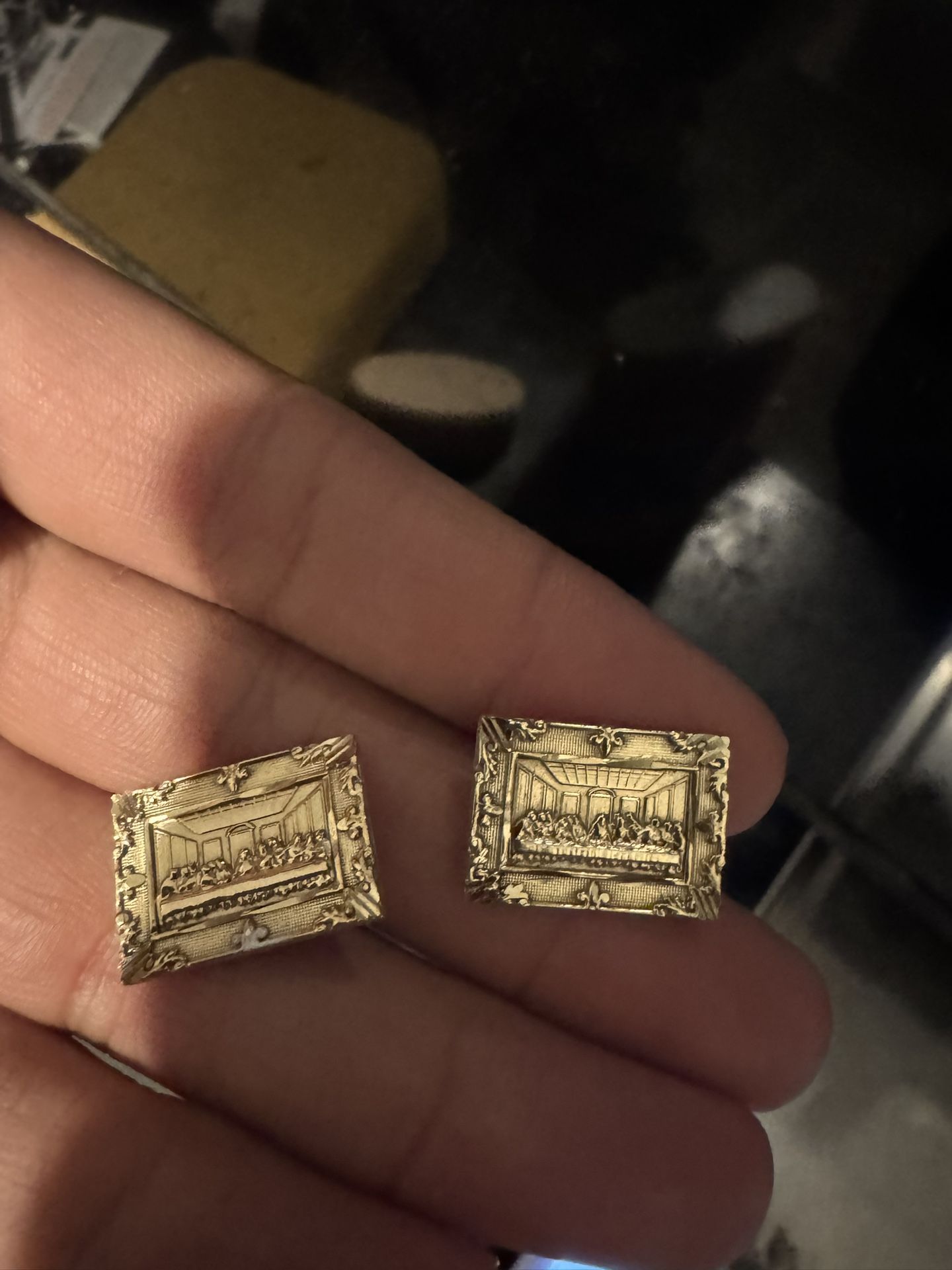 10k Gold Last Supper Earrings