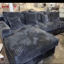 Brand New Comfy Corduroy Lined Fabric Sectional