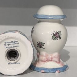 Vintage Enesco Mary Hughes " Celebration of Roses" Salt & Pepper Shakers