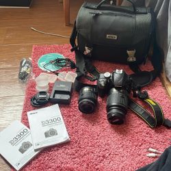 Nikon D3300, with camera bag and essentials 