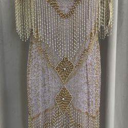 Buluchi Vintage Beaded Dress Size Large