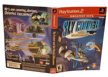 ARTWORK ONLY PS2 Sly Cooper Thievius Raccoonus Greatest Hits (NO GAME/ NO CASE). The highlighted object is the full cover art insert for the Greatest 