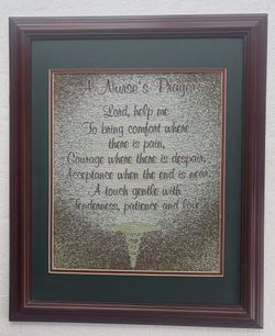 “A NURSE’S PRAYER” Tapestry Art by Expressions in Art 23” x 19”