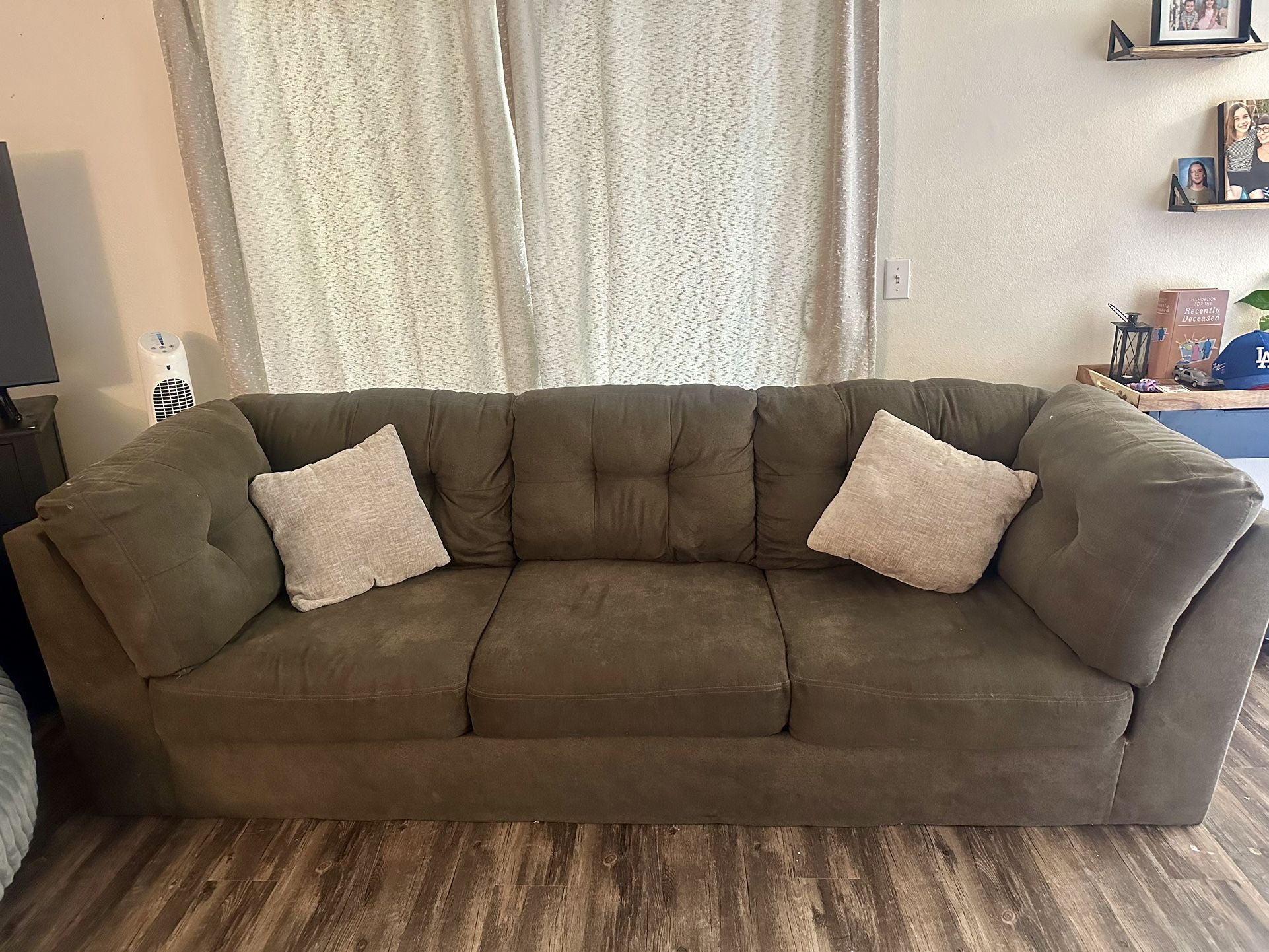 Ashley Delta City Steel Couch For Sectional Dark Grey for Sale in