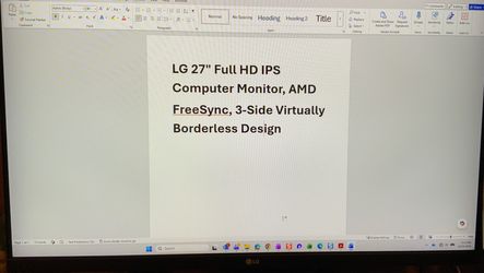 LG 27” Monitor