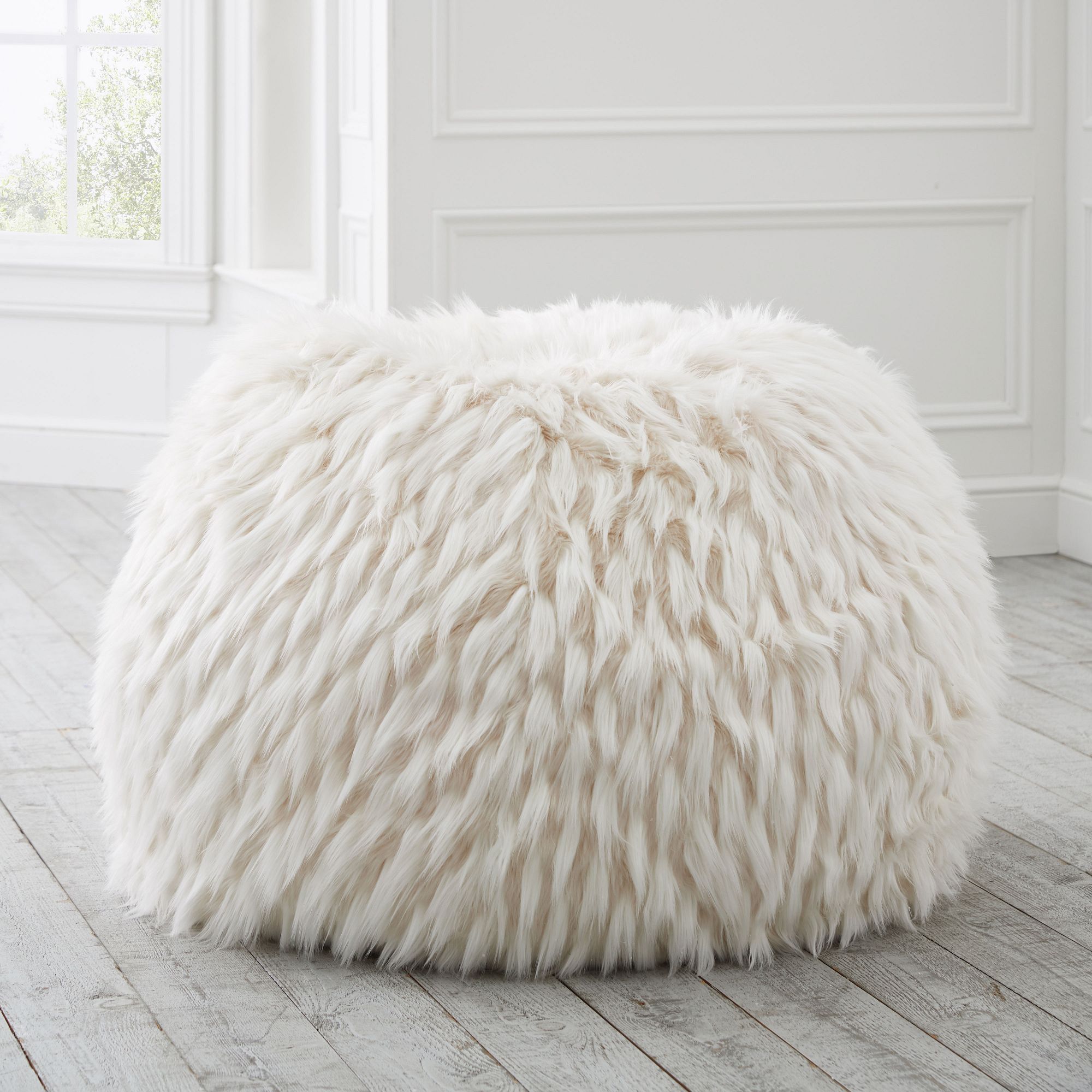 Pottery Barn Teen Winter Fox Faux-Fur Bean Bag Chair