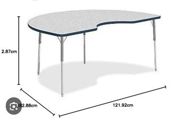 Lorell Classroom Kidney Shaped Activity Table