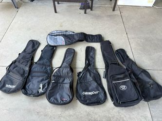 Lot Of 7 Electric Guitar Padded Gig Bags