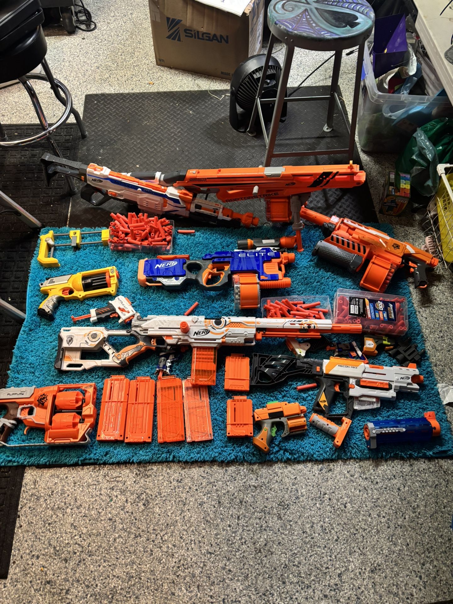 GIANT NERF GUN LOT - 3 Electric With Drum Mags