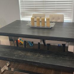 Dining table, coffee table, bar stool