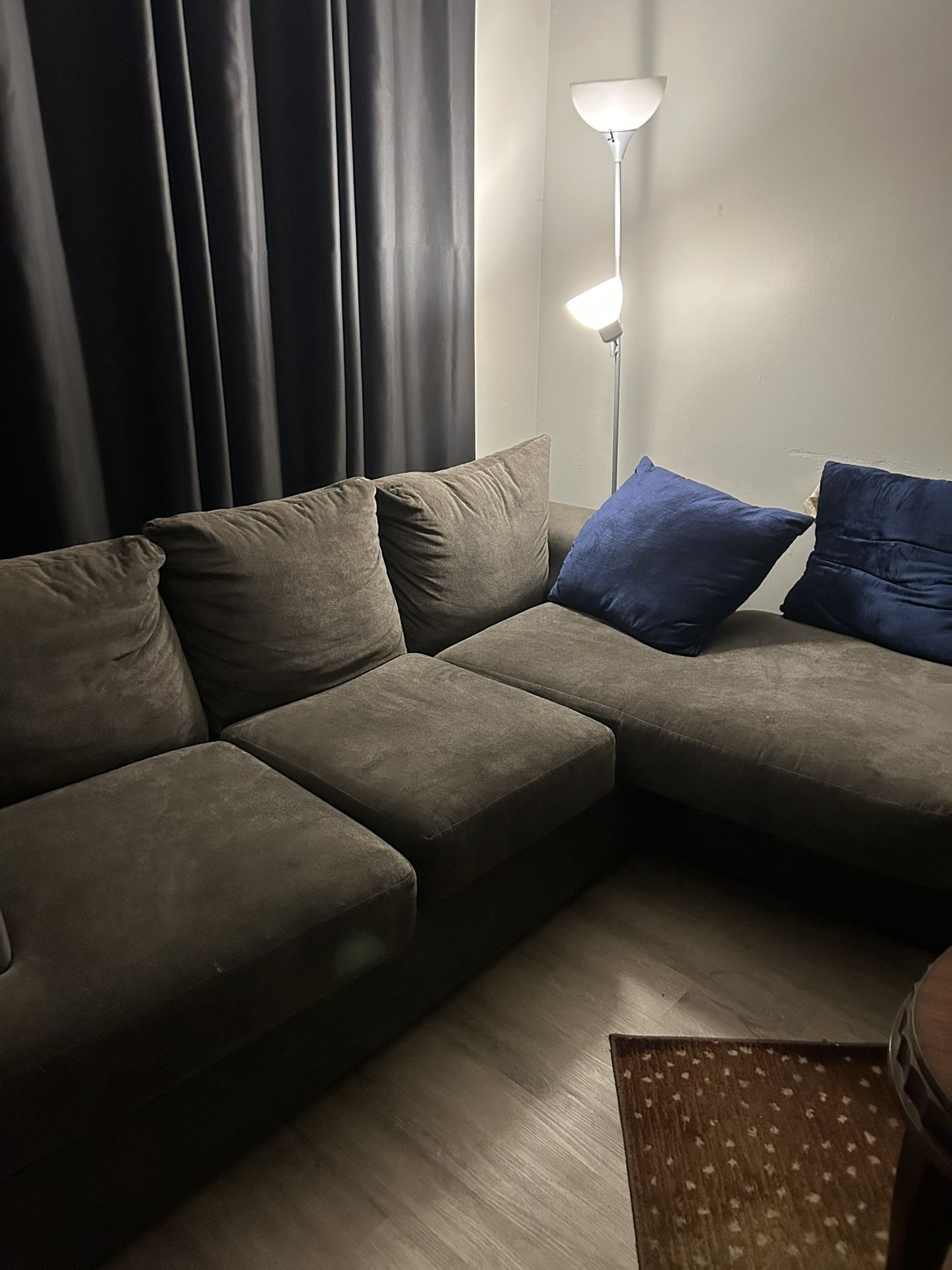 Sectional And Pillows 