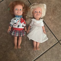Vintage Dolls Playskool Plastic (2) 