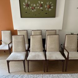 Set of 8 Mid Century Modern Milo Baughman Dillingham dining chairs