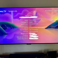 65” Roku 4K TV WITH Roku Wireless Soundbar AND Wall Mount