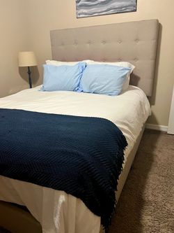, Queen Upholstered Bed Set – $275 OBO