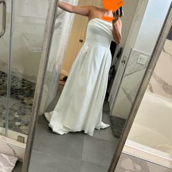 A line Satin Wedding Dress (NEW)