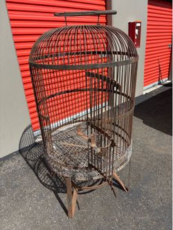 BIG BIRD CAGE. RADIUS 29.5 “ inches X. TALL   59” inches .