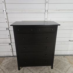 6-Drawer Dresser, Good Conditions 👍, Black Color, Measurement: Wide 43" × Deep 20" × Height 52"