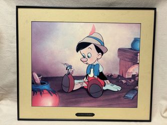 Vintage Walt Disney Pinocchio Anything Is Possible Lithograph