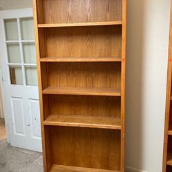 tall wood shelf