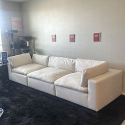 130” Linen feather Cloud couch - 5⭐️seller