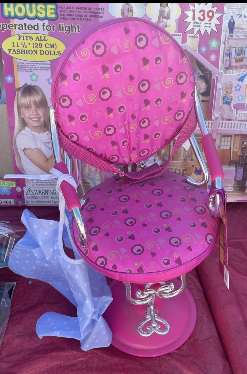 NWT Our Generation Sitting Pretty Salon Doll Chair 16”-18” Barbies American Girl