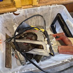 Trowels scrapers and skill saw