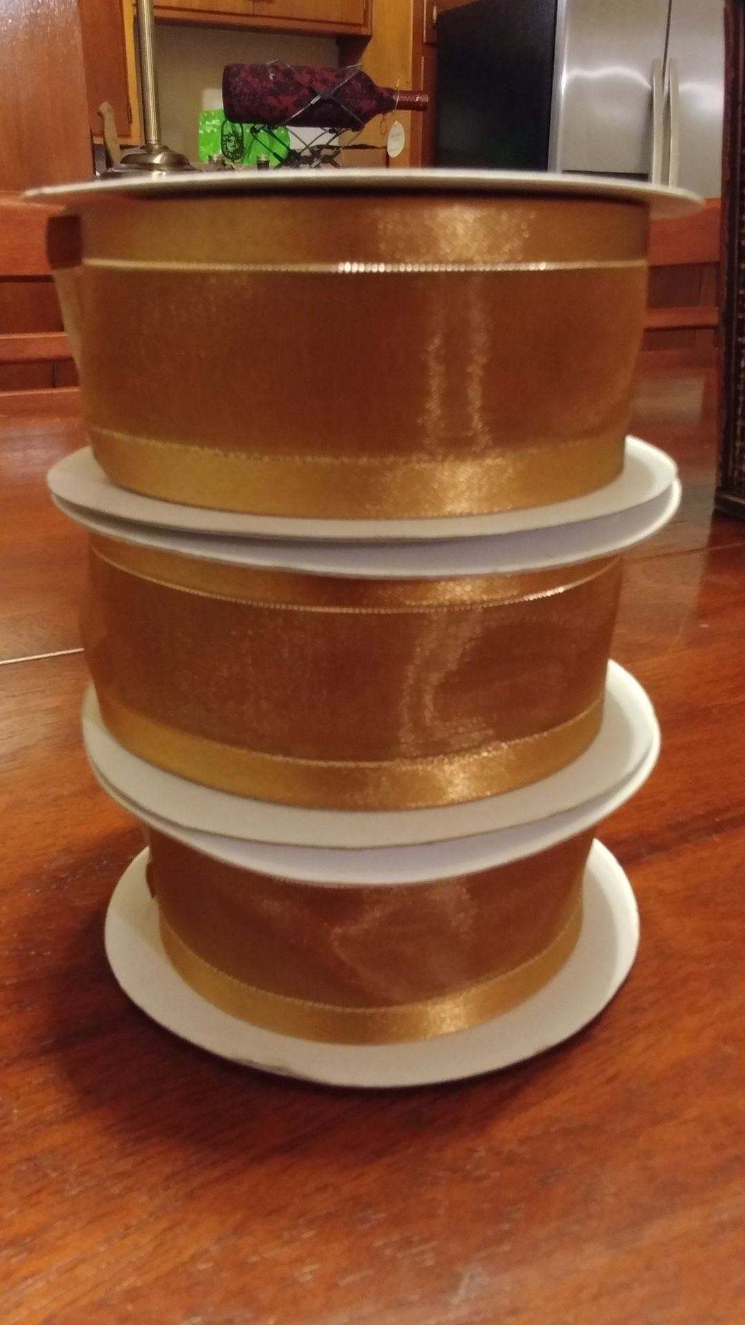 4 Rolls Metallic  Gold Ribbon For Gifting & Crafting
