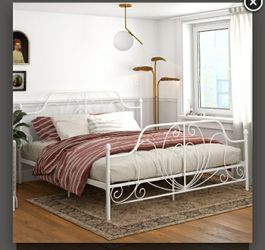 New in box king size bed frame mattress not included