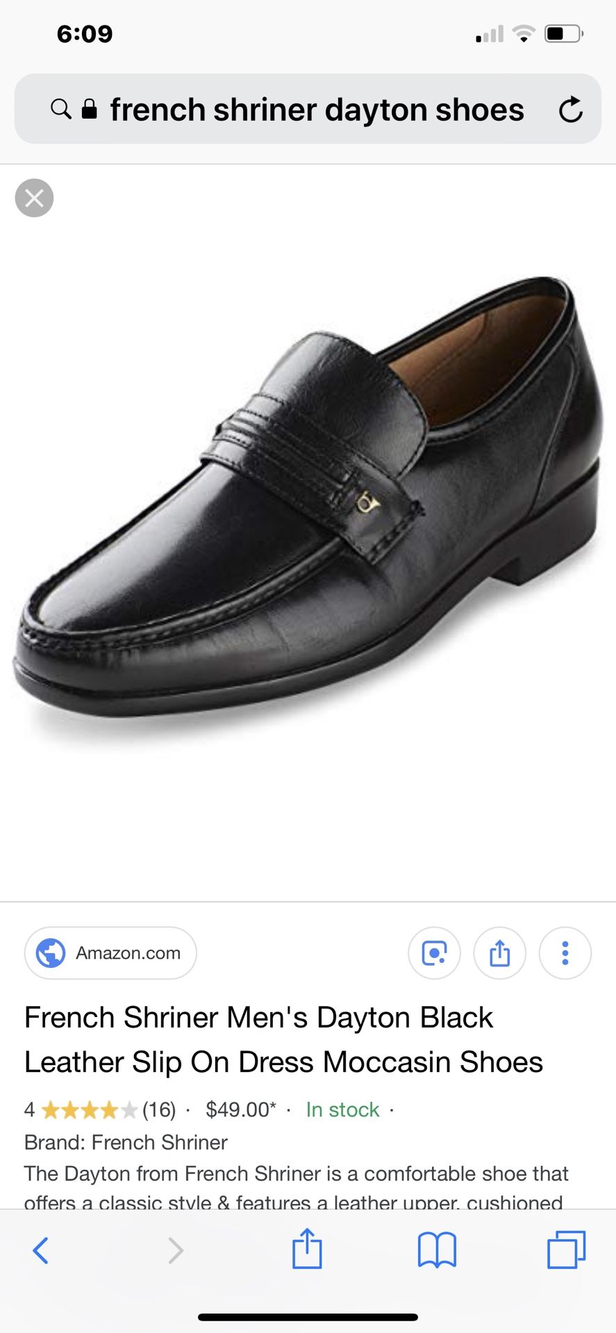 French Shriner 10.5 mens dress shoes new