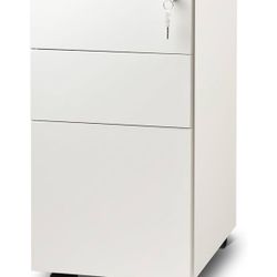 Devaise 3-drawer Filing Cabinet- White