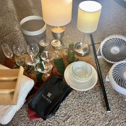 28-Pc Lot! Heater, Lamps, Fans, Drink-Ware & More