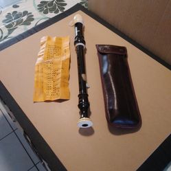 Vintage Aulos Tenor Recorder W/case