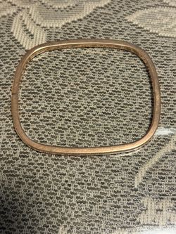 14k rose gold square bangle