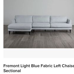 Grey Sofa With Chaise Lounge (reversible)