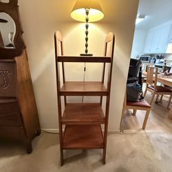 Brown wood bookshelf