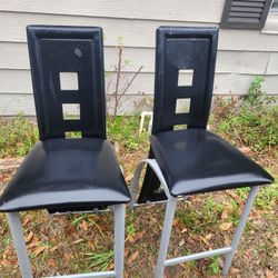 [2] BLACK CHAIRS $35