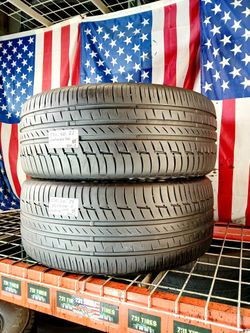 Set of 2 Used tires Size: 275/40R22 106W XL Star RSC BMW, Run Flat  Continental PremiumContact 6  Quiet & Comfortable Summer 275 40 22